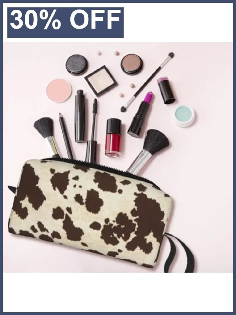 Small Oxford Cloth Cosmetic Bag Travel Toiletry Pouch with Handle Zipper